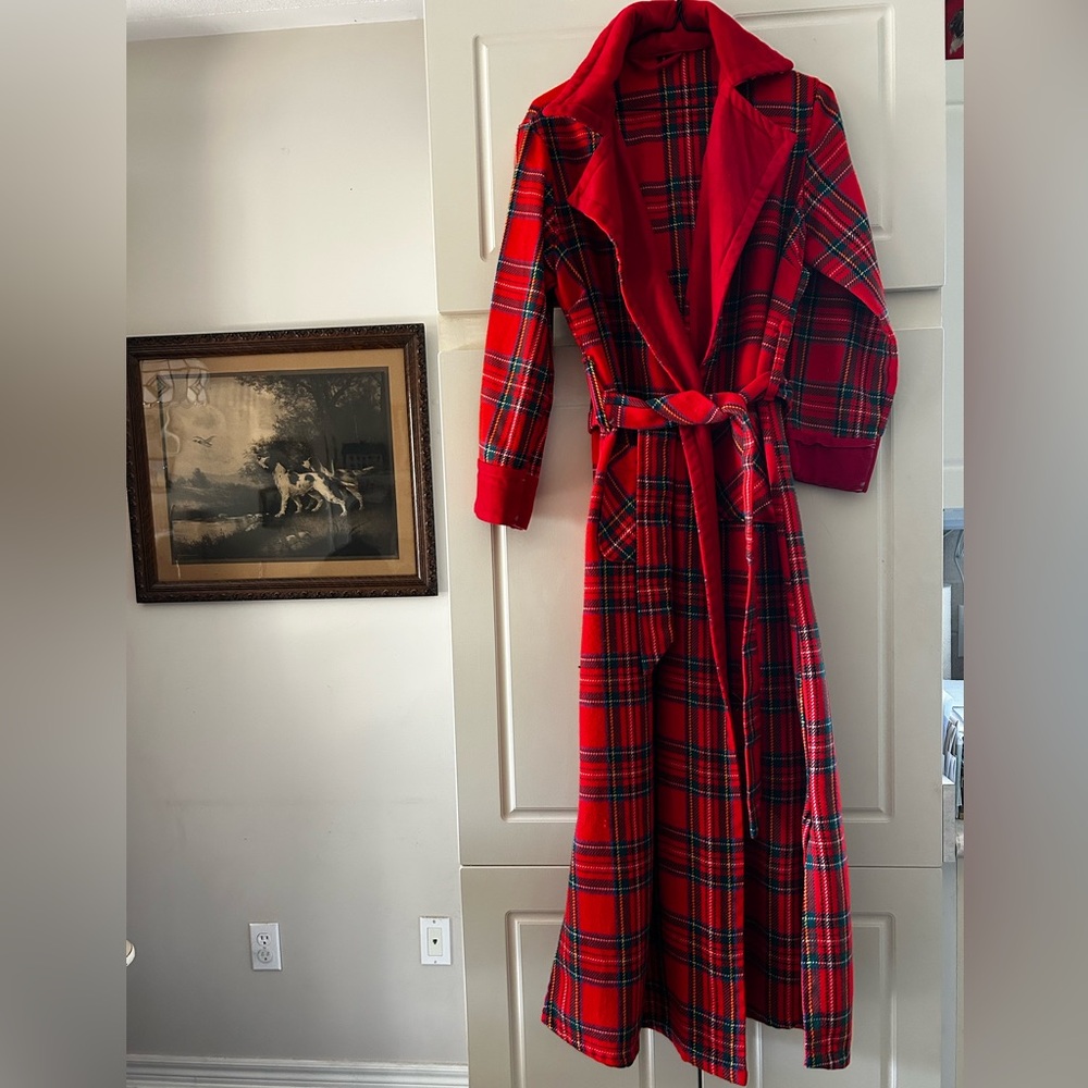 Vintage wool blend robe